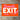 Dramatic Exit Red Arrow Metal Sign Plaque